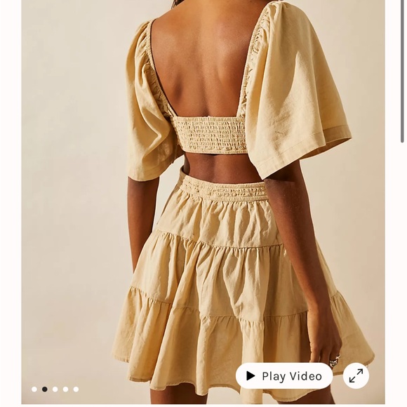 Free people cross of sunlight mini dress magenta color - Picture 4 of 4